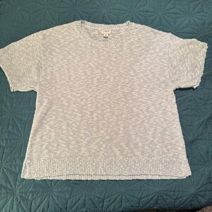 J.Crew Light Gray blue Knit Sweater top women’s medium M